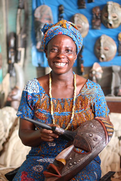 Ernestina Asante is one of Ghana's few female carvers