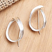 Sterling silver drop earrings, Remember Me